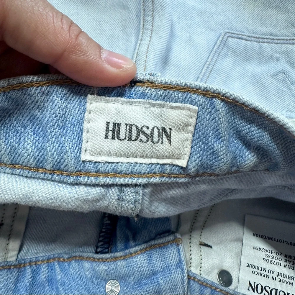 Hudson Women’s Sade Cut Off Denim Shorts High Rise Frayed Hem in Trea Size 24 - Picture 8 of 16